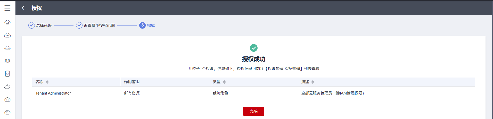 授权成功